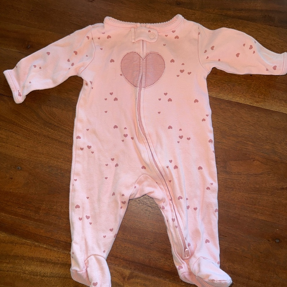 Carter's‎ Pink Heart Pattern Footie